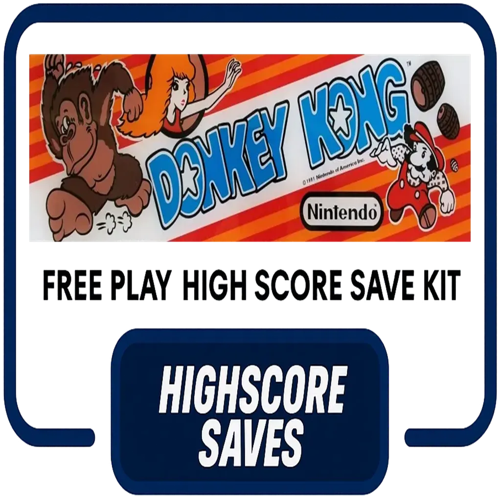 Donkey Kong Free Play and High Score Save Kit
