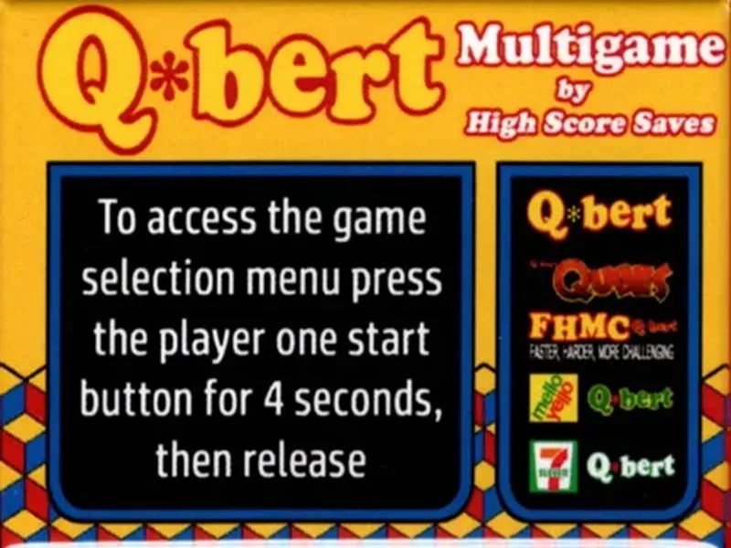 QBert Multigame Instruction Magnet