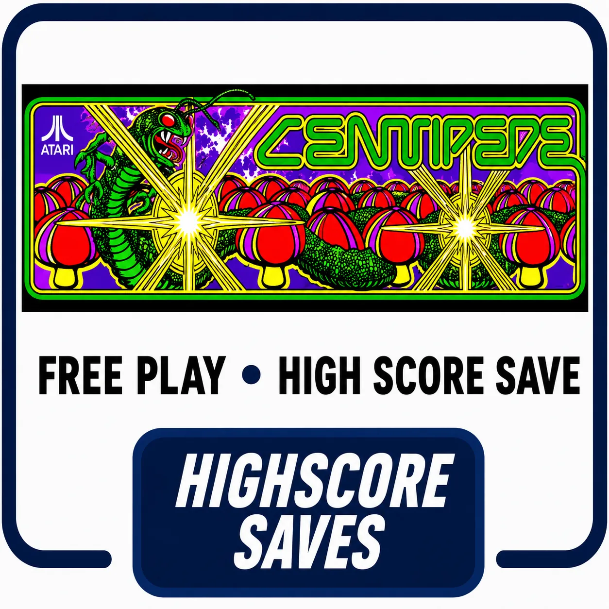 Centipede Free Play and High Score Save Kit