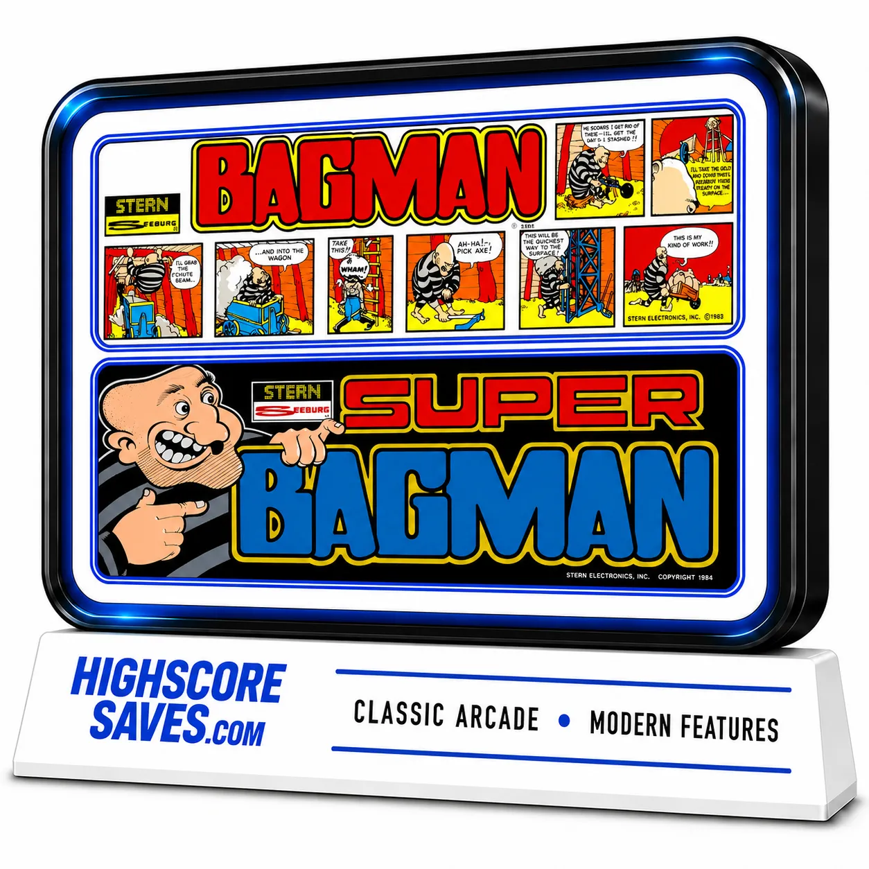 Bagman Multigame Free Play and High Score Save Kit