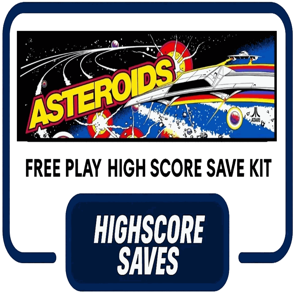 Asteroids Free Play and High Score Save Kit