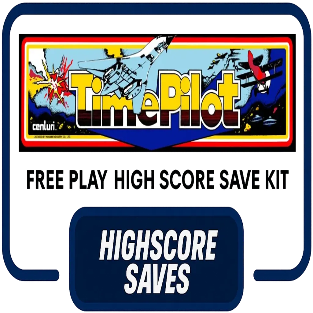Time Pilot Free Play and High Score Save Kit