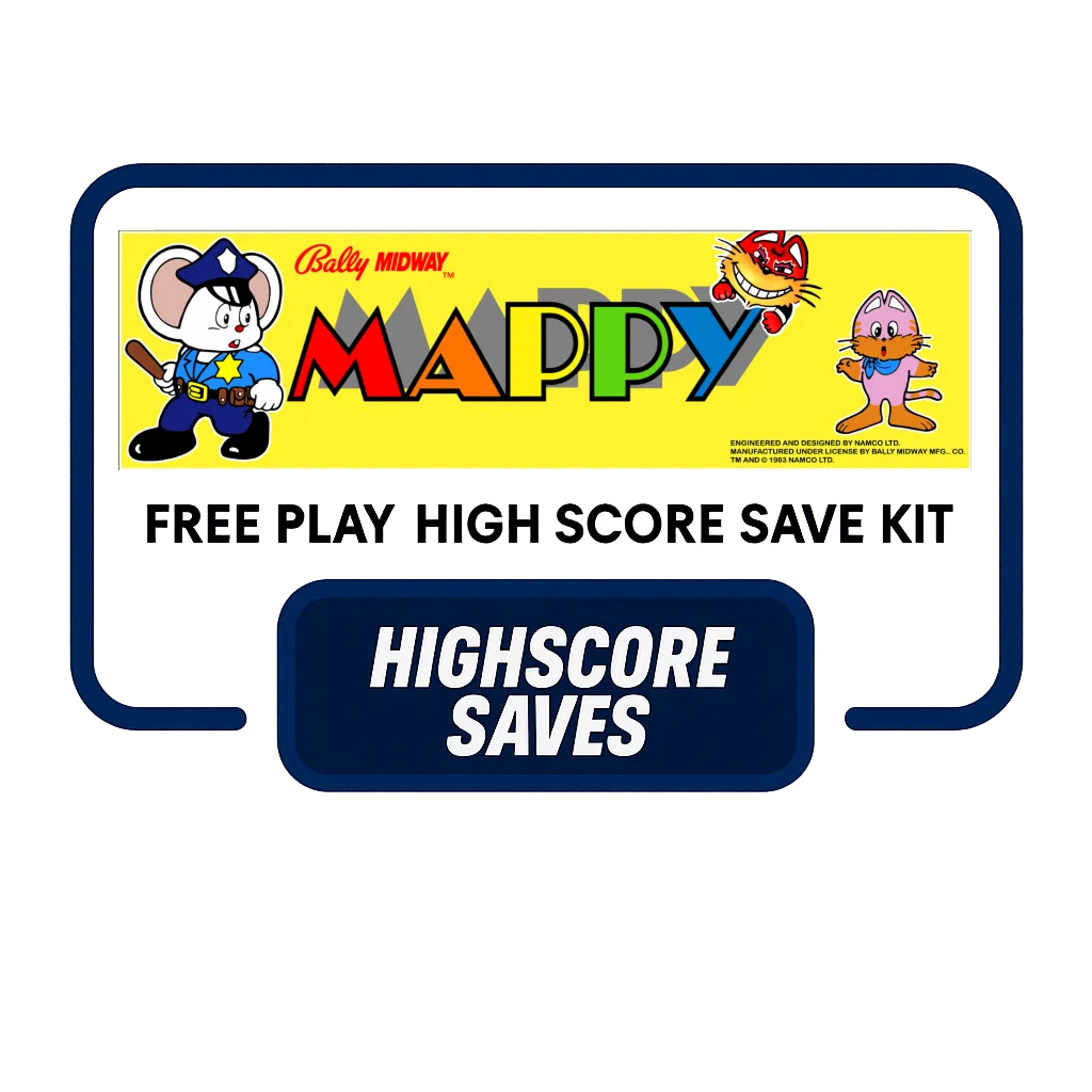 Mappy Free Play and High Score Save Kit