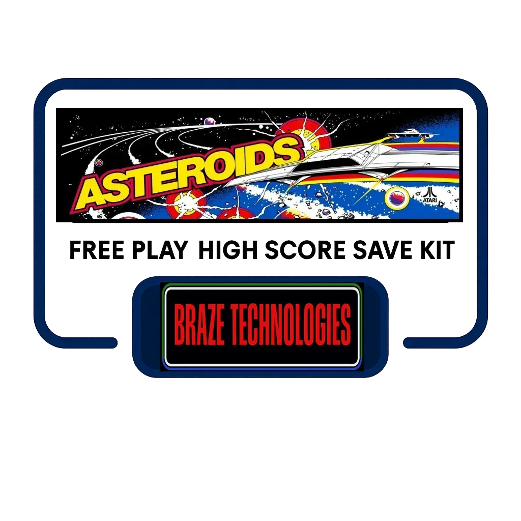 Braze Asteroids Free Play High Score Save Kit