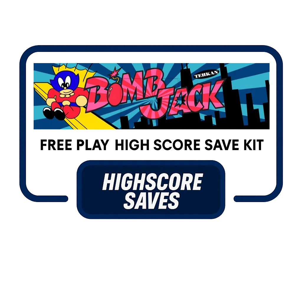 Bomb Jack Free Play and High Score Save Kit