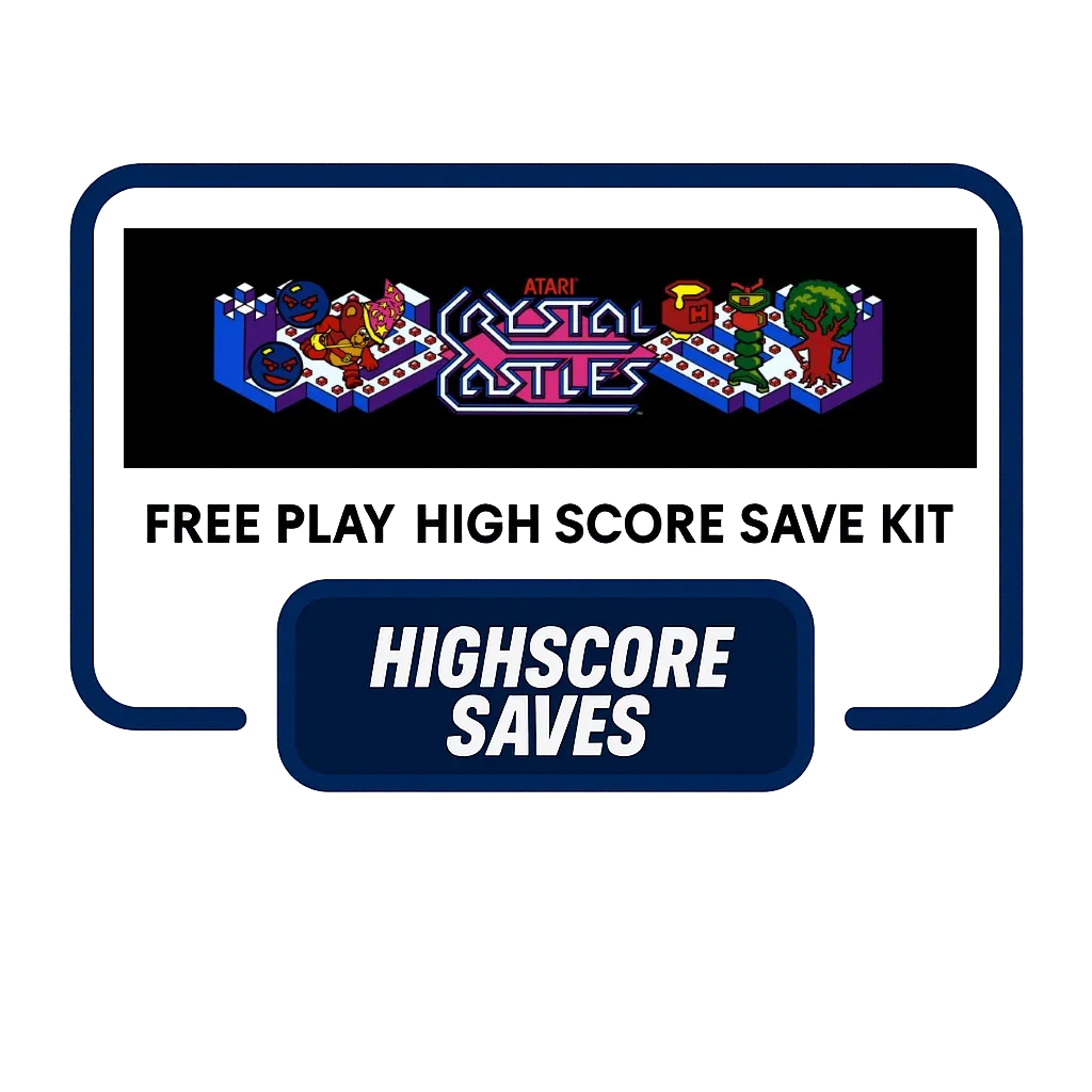 Crystal Castles Free Play and High Score Save Kit