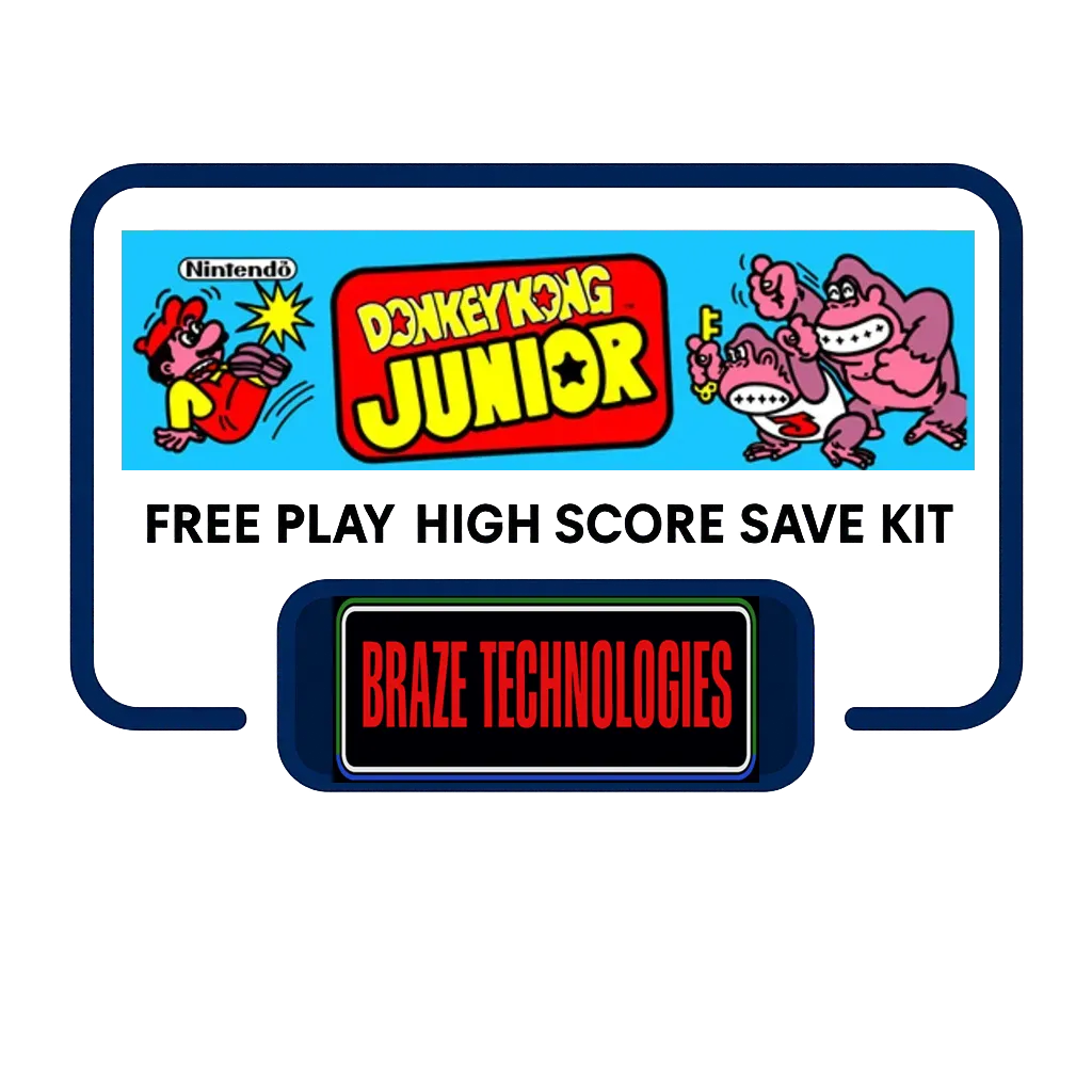 Braze Donkey Kong Jr Free Play and High Score Save Kit