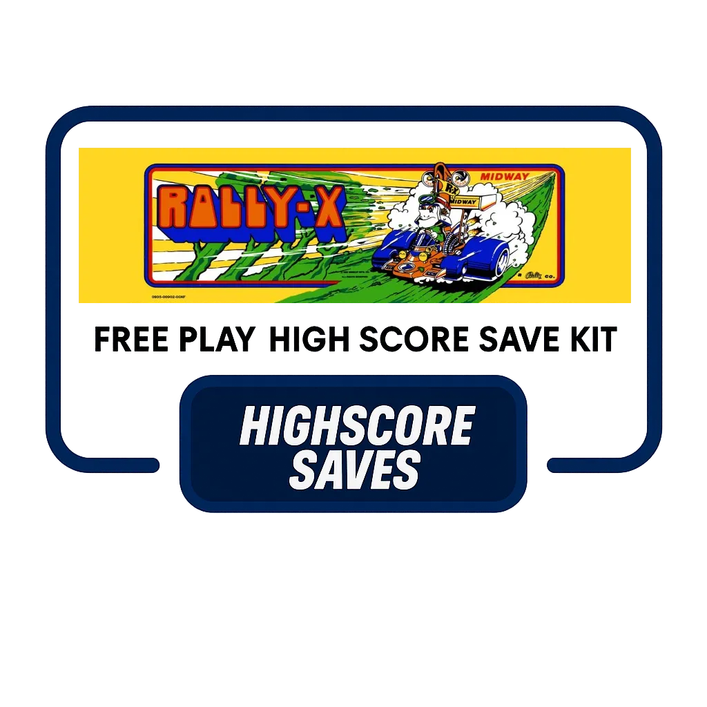 Rally X | New Rally X Multigame Free Play and High Score Save Kit