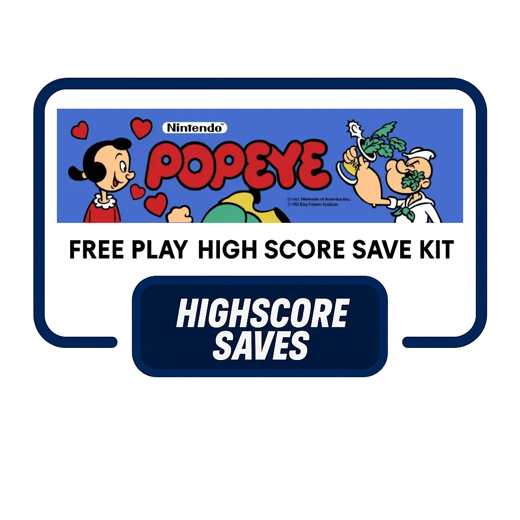 Popeye Free Play and High Score Save Kit