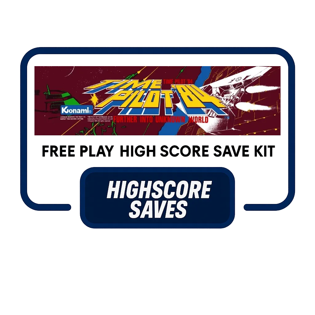 Time Pilot 84 Free Play and High Score Save Kit